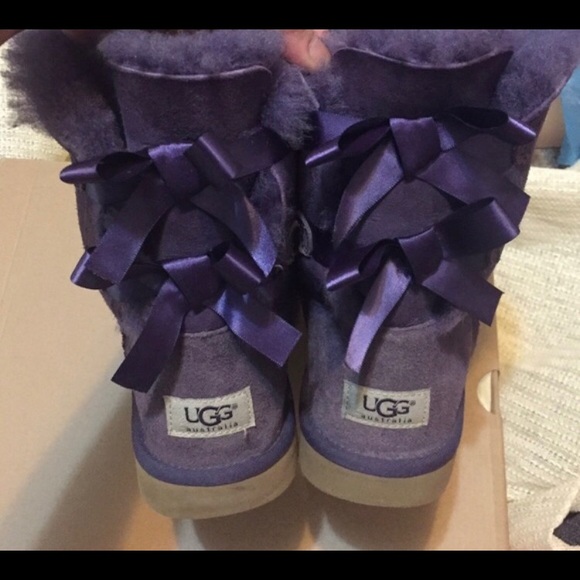 Purple Bailey Bow Uggs - Picture 3 of 4